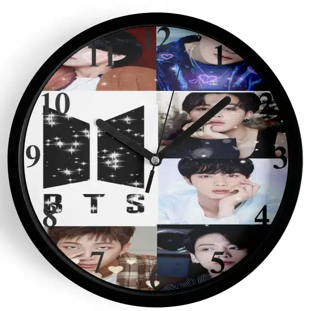 HD Printed Plastic Wall Clock, Multicolor, 10x10 Inches