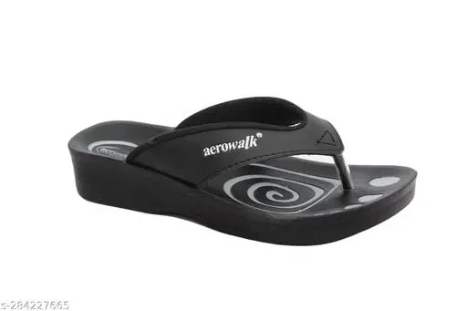 Aerowalk Slippers for Women (Black, 3)