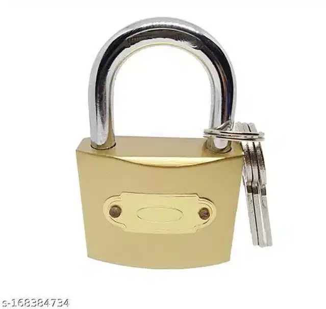 Brass Polished Metal Pressing Lock, Gold