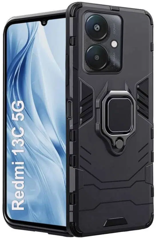 Armor -Back Cover for Mi Redmi 13C 5G, Poco M6 5G, Black, Pack of: 1
