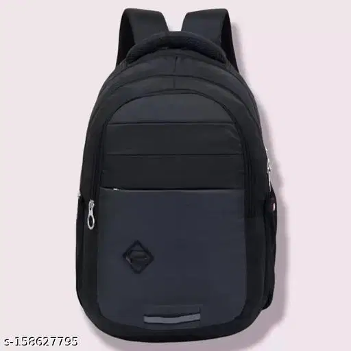 Polyester Backpack for Men & Women, Black