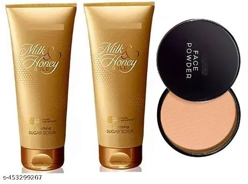 Milk & Honey Gold smoothing Sugar Scrub with compact powder