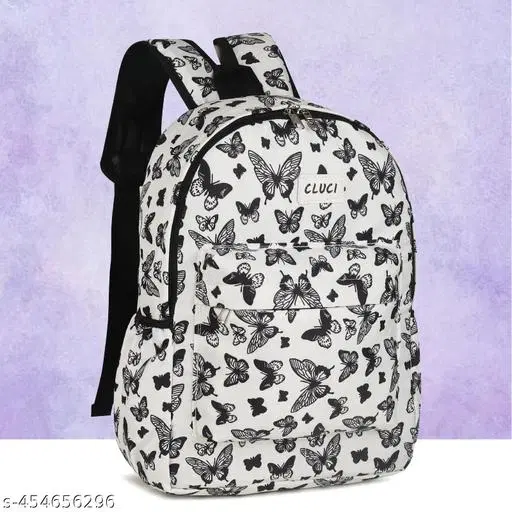 Canvas Backpack Bag, White