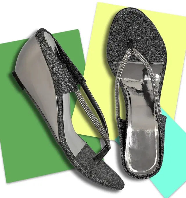 Heels for Women (Silver, 6)