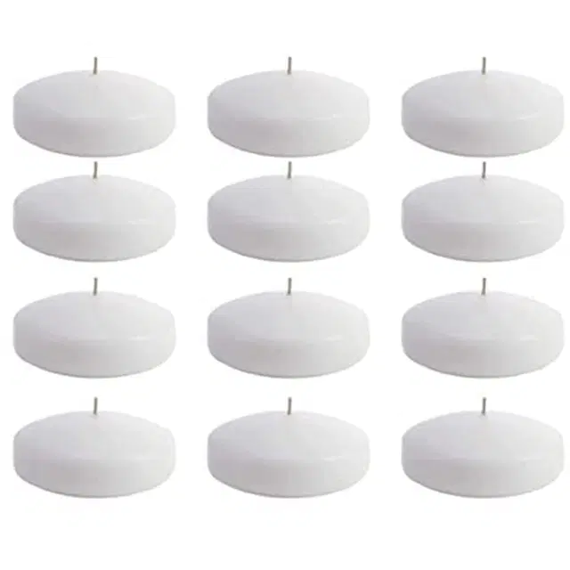 Floish Decor Premium Unscented Floating Nuggets Candles, Pack of 12