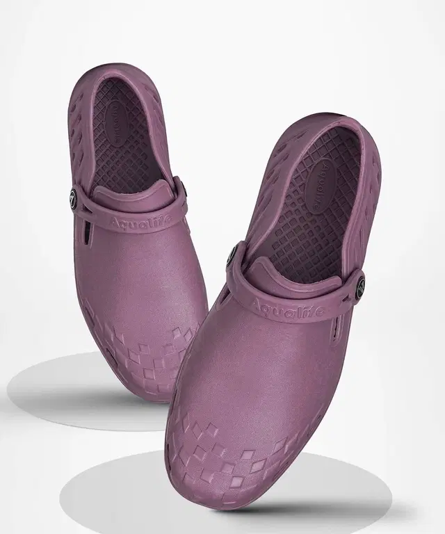 Aqualite Casual Clogs for Women (Purple, 7 UK/India)