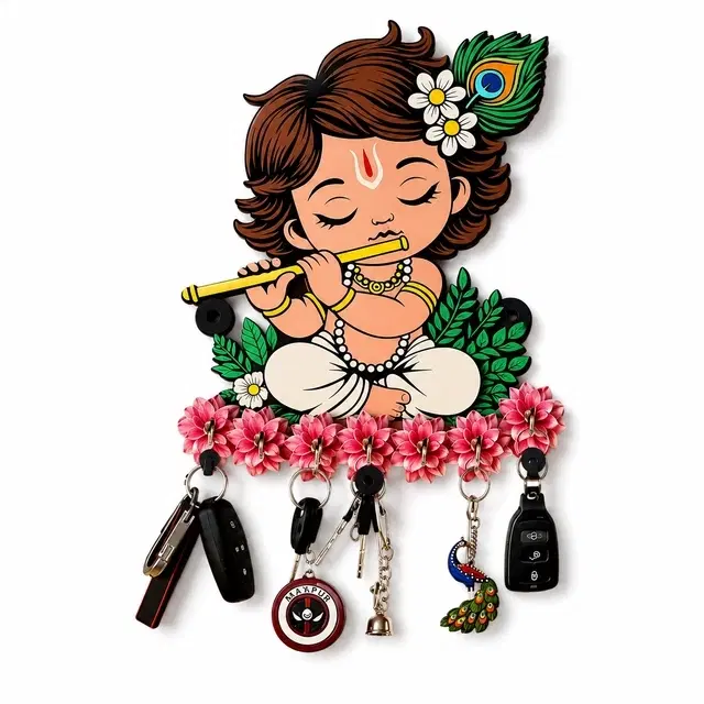 Cute Baby Krishna Key Holder