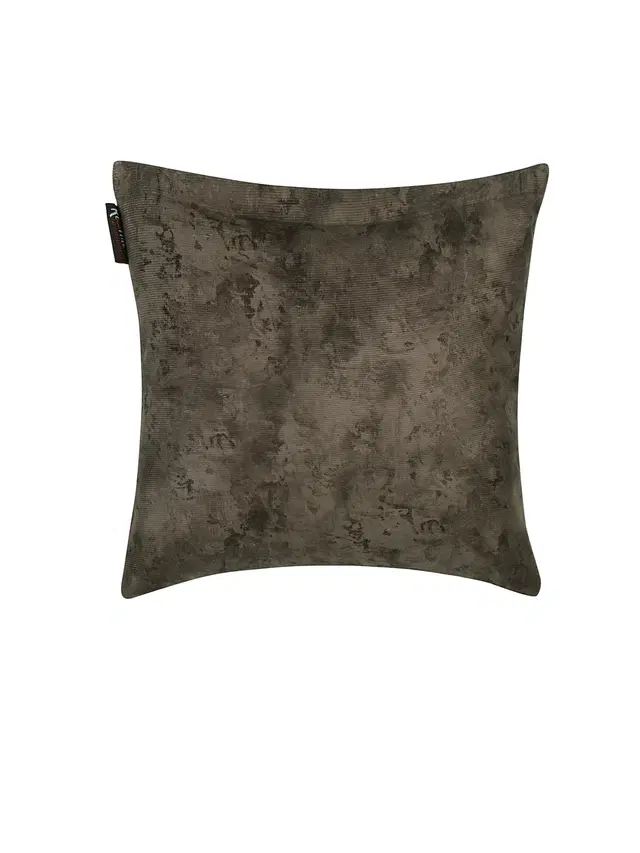 Cotton Cushion Cover, Brown, 14x14 inches