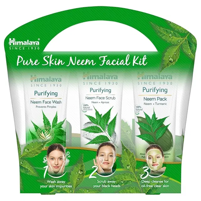 Himalaya Pure Skin Neem Facial Kit (50 ml+50 g+50 g)