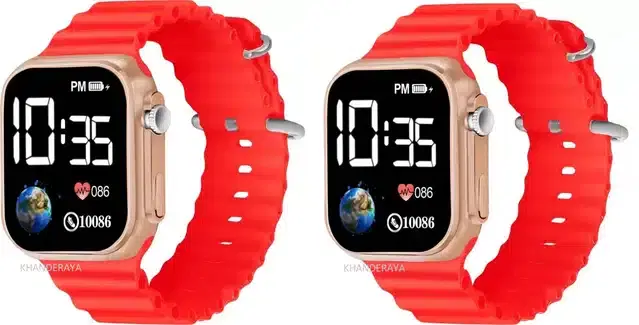Electronic LED Digital Watch for Kids, Pack of 2 (Multicolor)