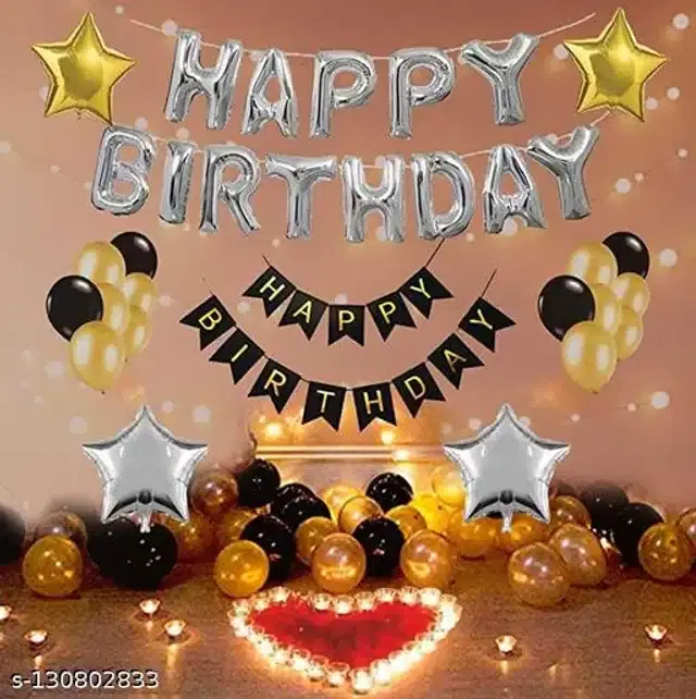 Birthday Party Decoration Kit, Multicolor, Set of 57