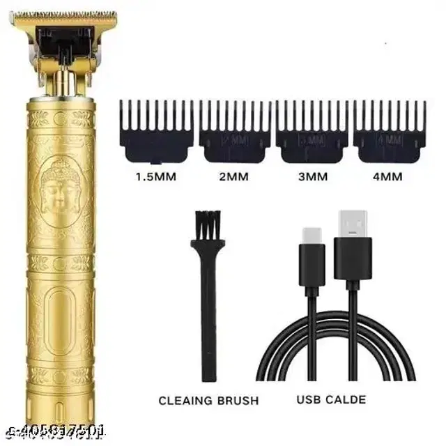 Rechargeable Professional Hair Trimmer for Men & Women, Gold