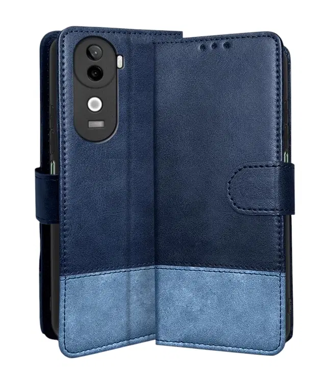 Artificial Leather Mobile Flip Cover for Vivo 2403, Blue