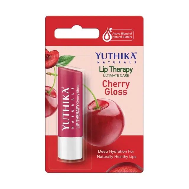 Yuthika Naturals Lip Therapy Cherry Gloss , Chapstick Blister 4.8 g