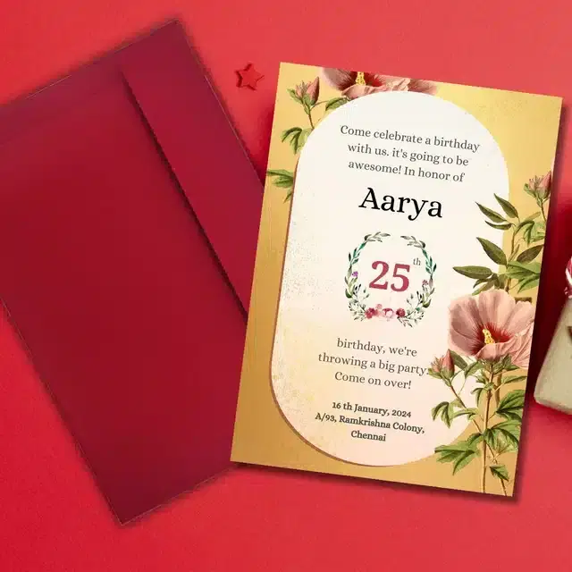 Birthday Party Greetings with Envelope, Multicolor