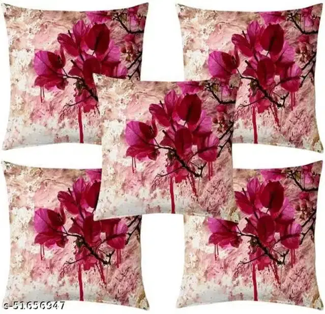 Cushion Cover for Home, Multicolor, 16x16 inches, Pack of 5