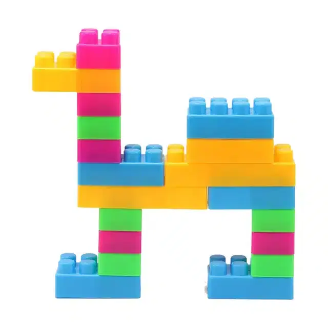 Plastic Educational Stem 50 Pcs Building Blocks Toy Set for Kids, Multicolor