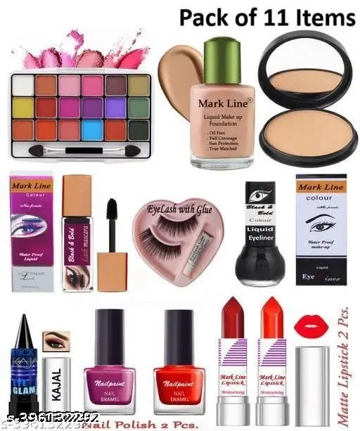 Face Makeup Combo, Multicolor, Set of 1