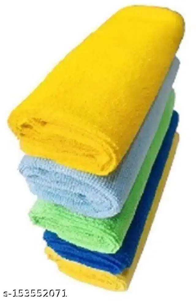 Microfiber Bath Towel, Multicolor, 40x40 cm, Pack of 5
