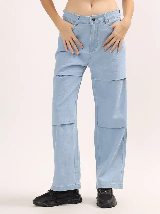 Women's Straight Jeans, Ice Blue (28)