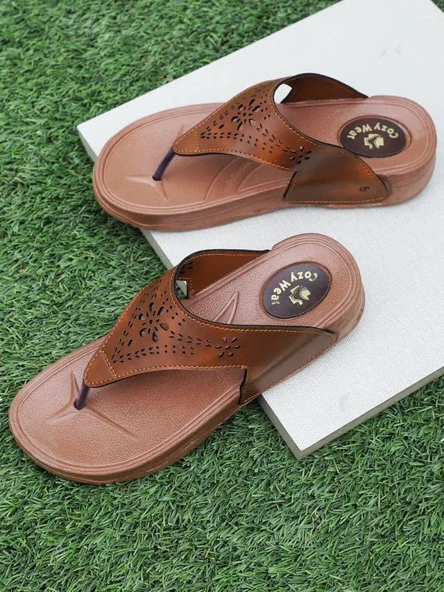 Slippers for Women (Tan, 6)