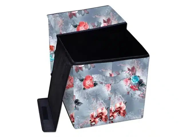 PVC Printed Multipurpose Partitioned Storage Box, Multicolor