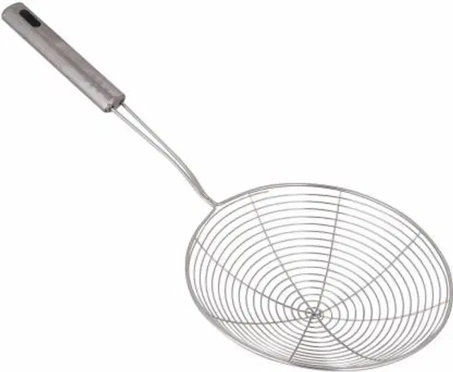 Stainless Steel Premium Quality Deep Fry Strainer, Silver