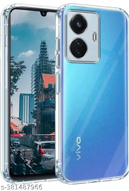 Silicone Mobile Cover for Vivo T1 44W, Multicolor