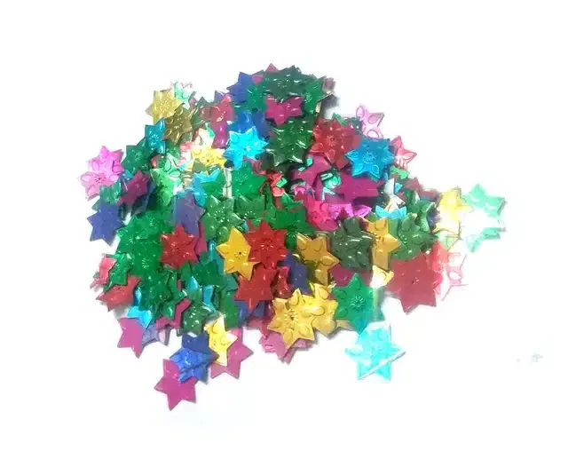 Nawani 25 mm Star Sitara for Jewellery Making, 100 g