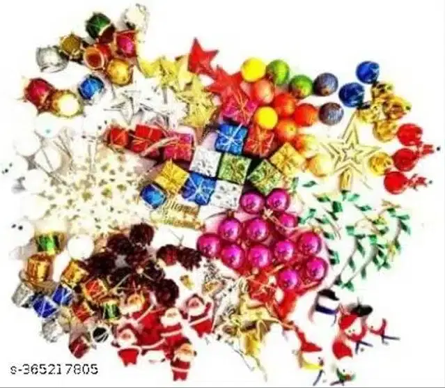 Christmas Tree Hanging Ornaments, Multicolor, Set or 100