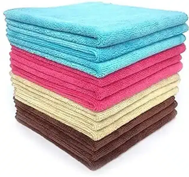 Microfiber Multipurpose Kitchen Napkins, Multicolor, Pack of 12