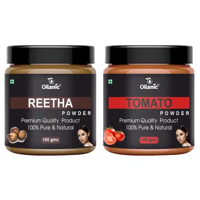 Natural Reetha & Tomato Powder for Skin & Hair, Pack of 2, 100 g