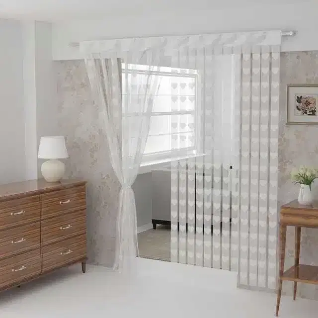 Door Curtain, White, 4x7 Feet