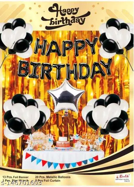 Mathur Enterprises Happy Birthday Celebration Decoration Kit, Pack Of 1, Multicolor, ME-10