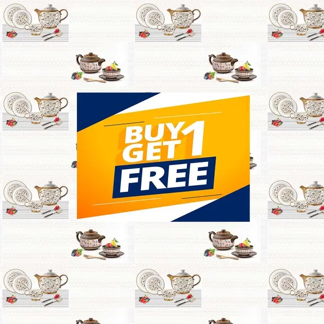 Vinyl Wallpaper for Kitchen Wall, Multicolor, 100x40 cm, Pack of 2