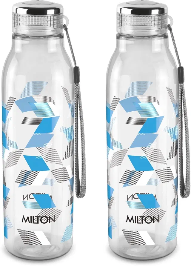 Milton Plastic Water Bottles, Pack of 2, Blue, 1000 ml