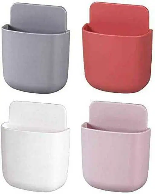 Rasu Wall Mounted Storage Case For Remote, Toothbrush, Mobile Phone, Pack Of 4, Assorted, M-37