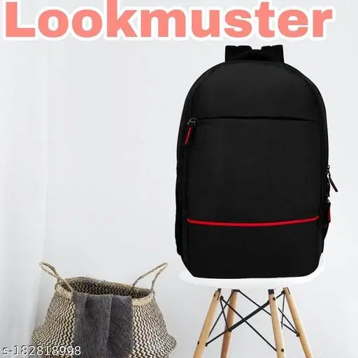 Nylon Backpack for Men & Women, Black
