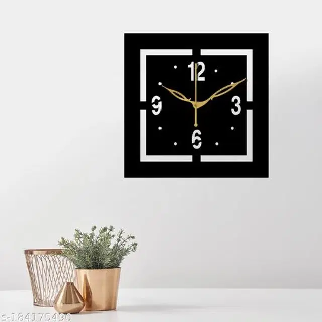 Wooden Wall Clock, Black