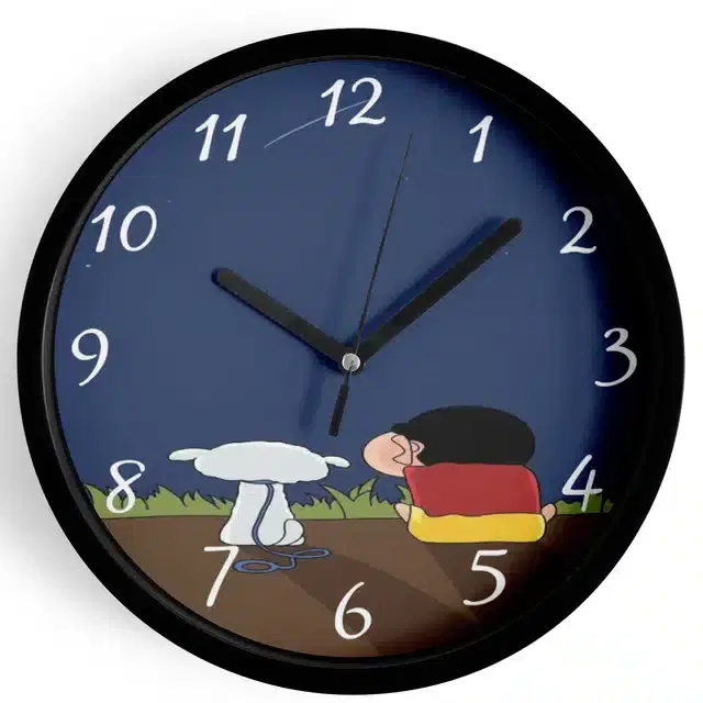 Shinchan Analog Wall Clock, Multicolor, 7 Inches