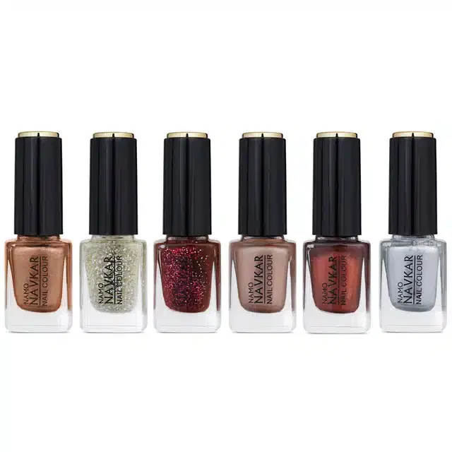 Super Rich Nail Polish for Women, Multicolor, Pack of 6