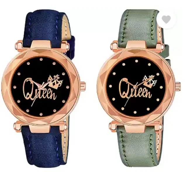 Analog Watch for Women, Pack of 2 (Multicolor)
