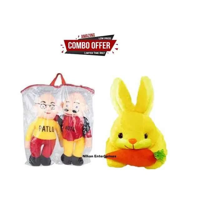 Nihan Gift Gallery Soft Toys combo for Birthday Gift for Kids, Multicolor, Pack Of 2, NG-12