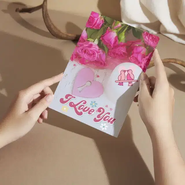 Valentine Day Greetings with Envelope, Multicolor