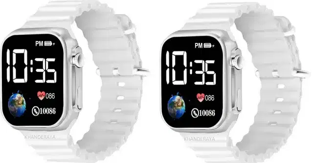 Electronic LED Digital Watch for Kids, Pack of 2 (Multicolor)