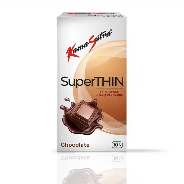 KamaSutra Superthin Chocolate Flavoured Condoms for Men, Pack of 10