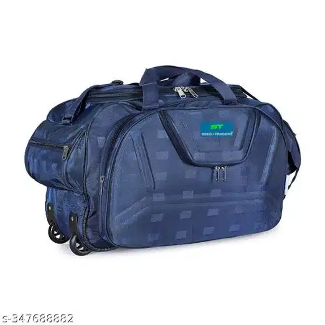 Nylon Duffel Bag, Navy Blue, 65 L