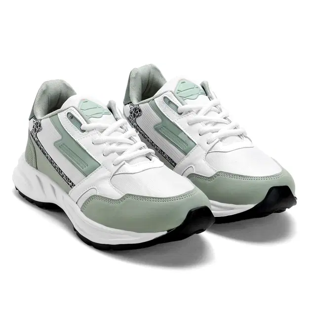 Sports Shoes for Men, Olive & White (6)