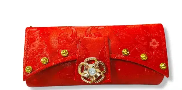 Artificial Leather Purse for Women (Red)