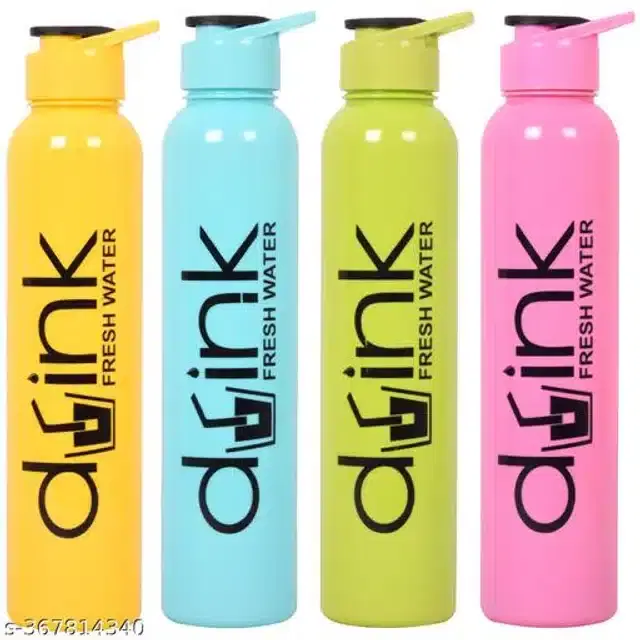 Water Bottle Set, Multicolor, 1000 ml, Pack of 4